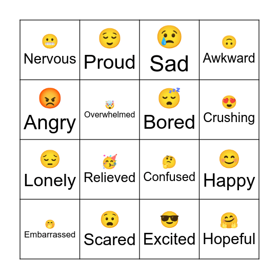 Eight Grade Bingo Card