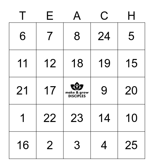 Teacher Appreciation Bingo Card