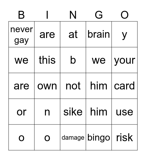 i have cancer Bingo Card