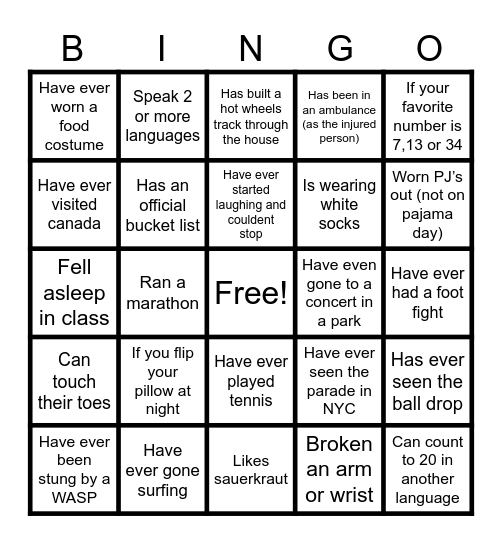 Do you Bingo Card