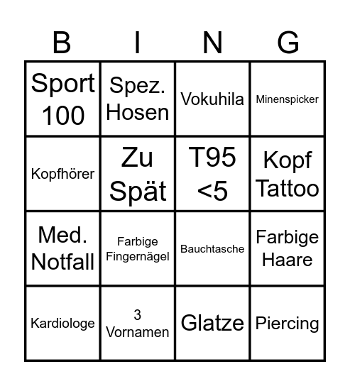 Det. 1 Bingo Card