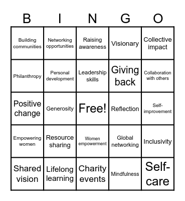 MTM BINGO Card