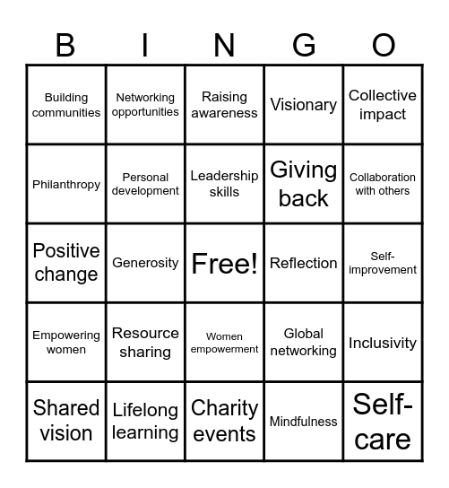 MTM BINGO Card
