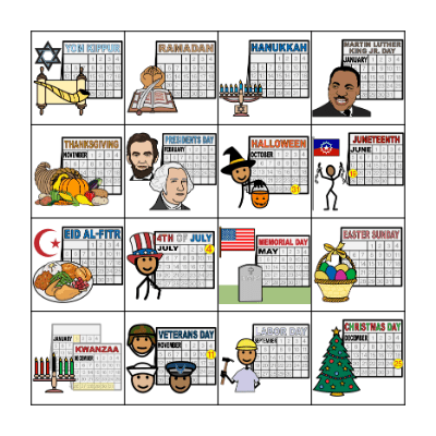 Holiday BINGO Card