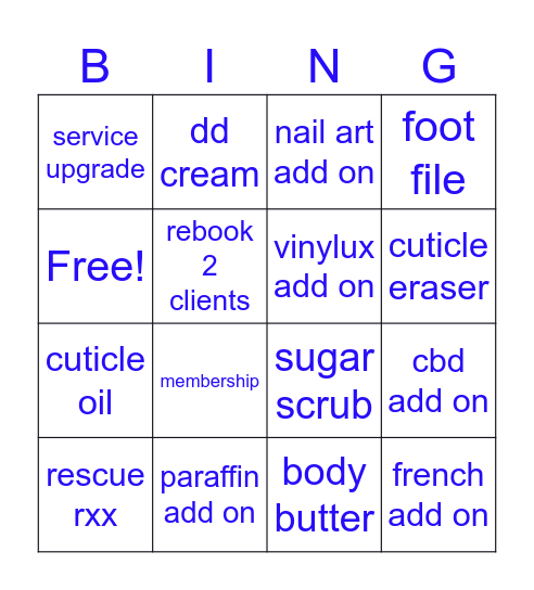 Frenchies Bingo Card