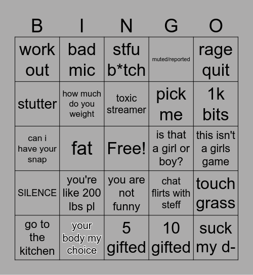 SALG BINGO Card