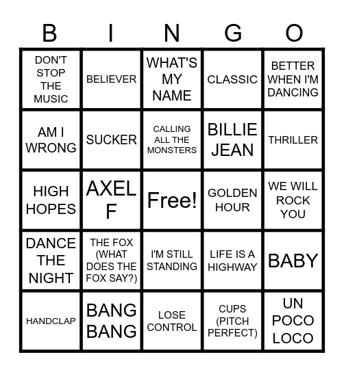 SUMMIT EVENTS BINGO Card