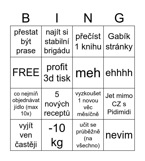 2025 Bingo Card