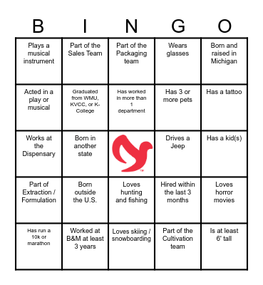 Bud & Mary's Icebreaker Bingo Card