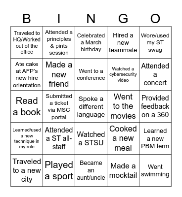 InfraLIVE's Icebreaker BINGO! Bingo Card