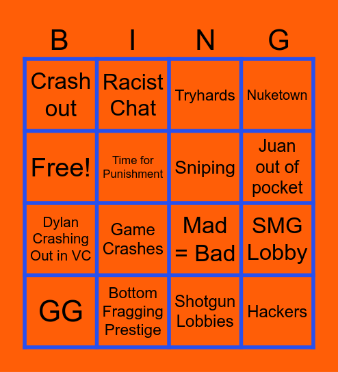 BO6 BINGO Card