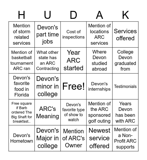 Bingo Card