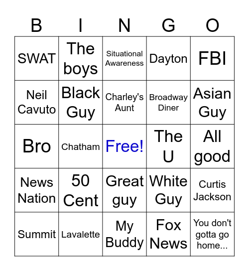 Jack Bingo Card