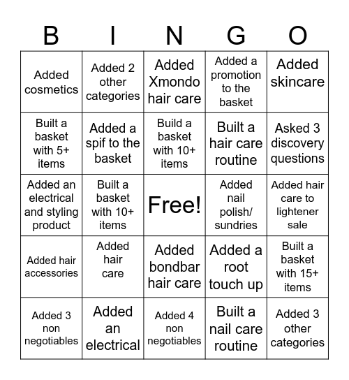 Basket Builder!! Bingo Card