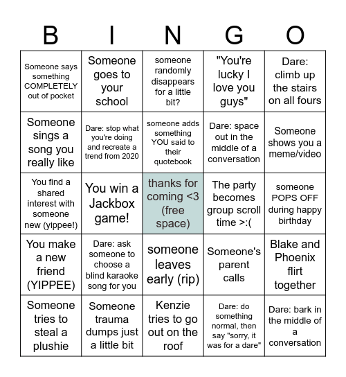 YIPPEE INDI WAS BORN TODAY Bingo Card