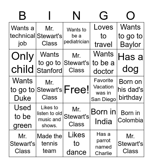 Blackout Bingo! Bingo Card
