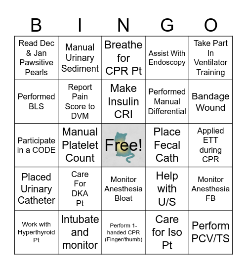 We Love Our Patients! Bingo Card