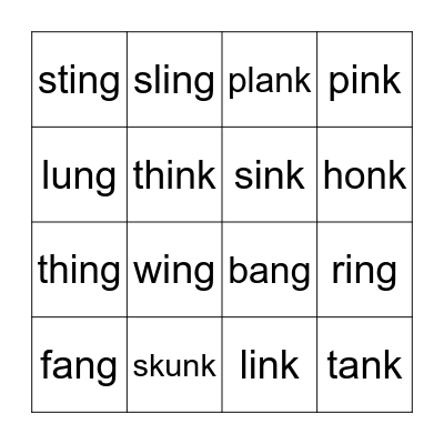 "GLUED SOUNDS" BINGO Card