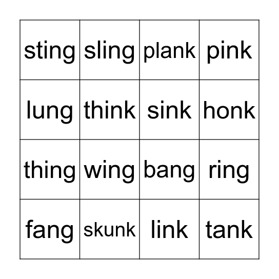 "GLUED SOUNDS" BINGO Card