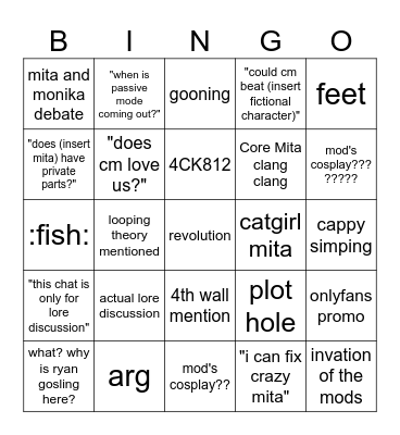 miside-lore-discussions Bingo Card