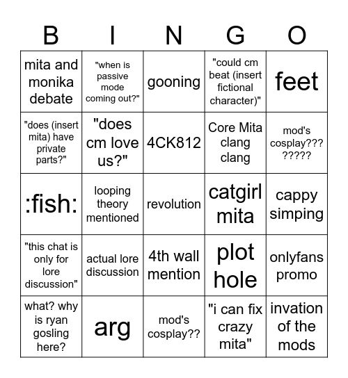 miside-lore-discussions Bingo Card