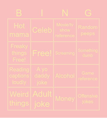 Yo mama bingo Card