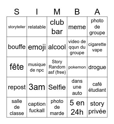 Bingo Story de Simba Bingo Card