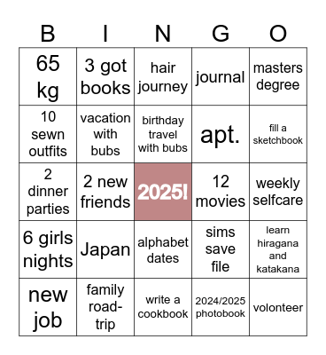 Lublingo Bingo Card