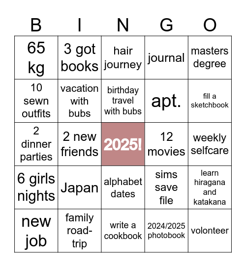 Lublingo Bingo Card