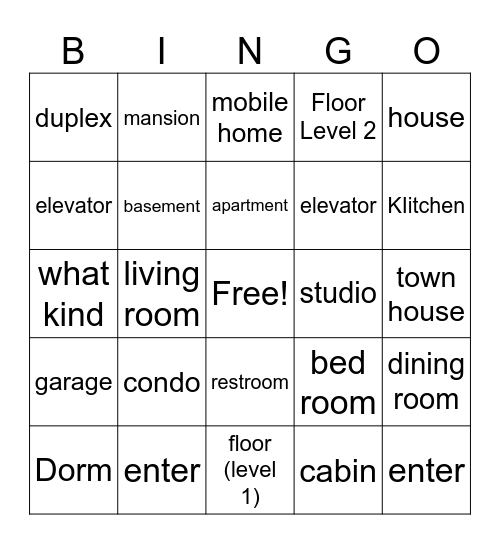 MASL Unit 9 Bingo Card