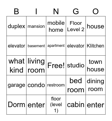 MASL Unit 9 Bingo Card