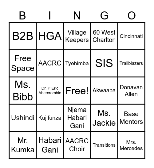 Kumka Game Night Bingo Card