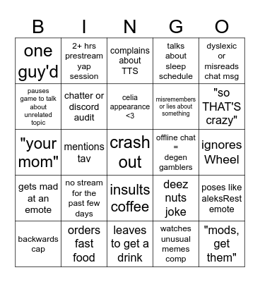 unc leks Bingo Card