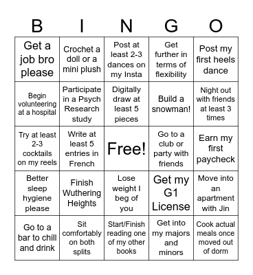 2025 BINGO! Bingo Card