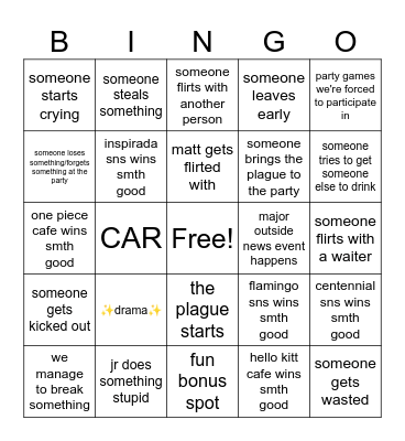 company party bingo Card