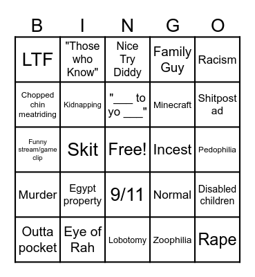 Instagram Reel Bingo Card
