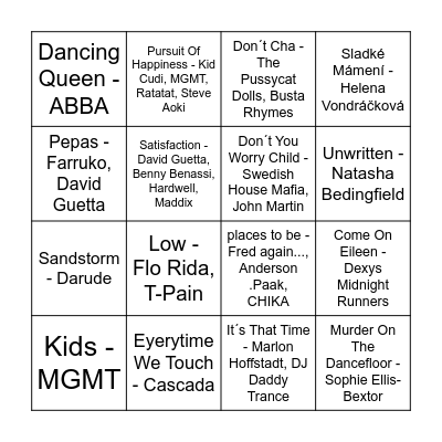 Music Bingo - Sami´s Birthday Edition! Bingo Card