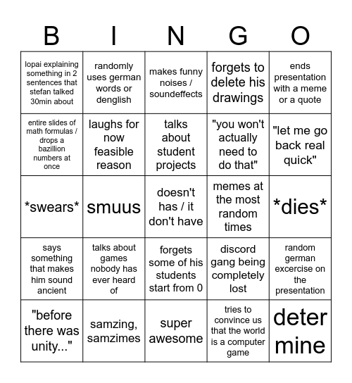 basic tech 1 Bingo Card