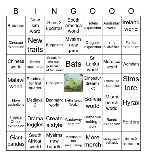 Unrealistic livestream bingo Card