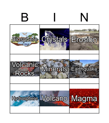 Earth Bingo 6th Bingo Card