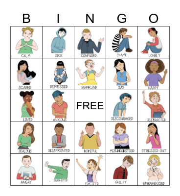 Emotions Bingo Card
