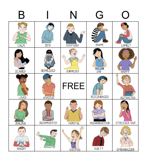 Emotions Bingo Card