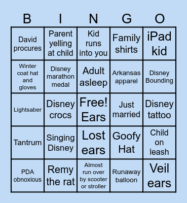 MK Bingo Card