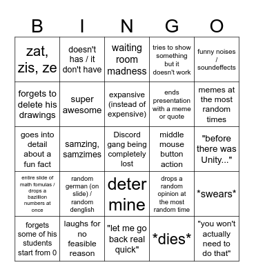 basic tech 1 Bingo Card