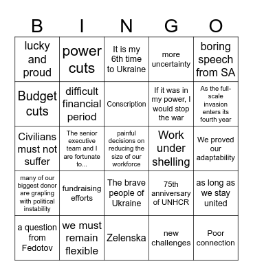 HC6 Bingo Card