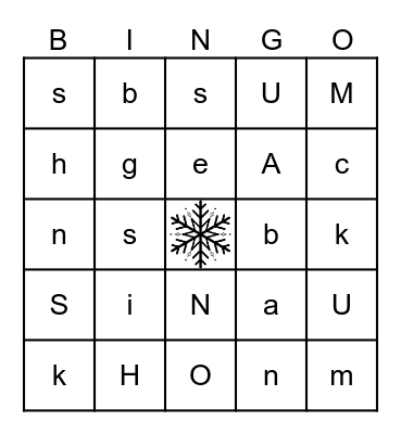 Alphabet BINGO! Bingo Card