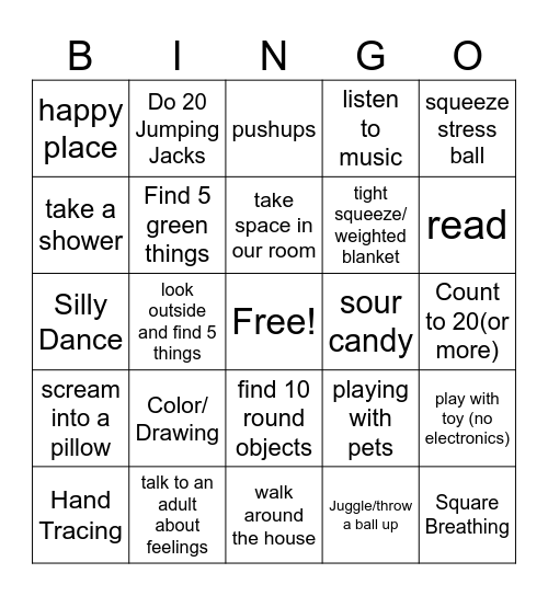 Regulation Bingo Card