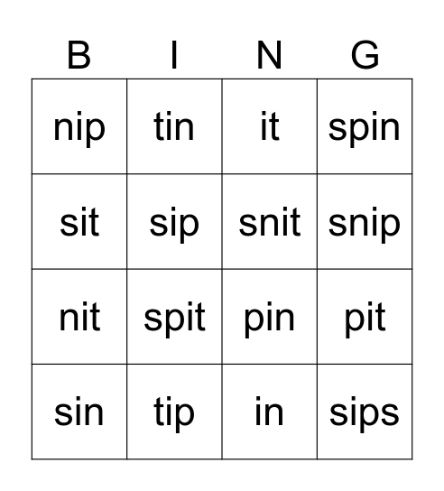 Bingo Card