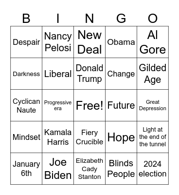 Hope In Political Litature Bingo Card