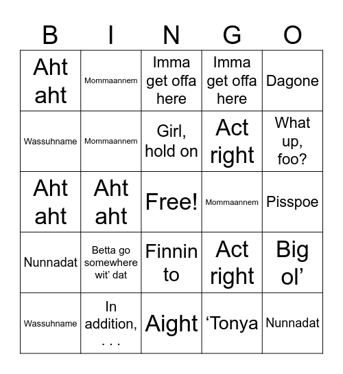 Livin' With the Lundys--Snow Day Edition Bingo Card